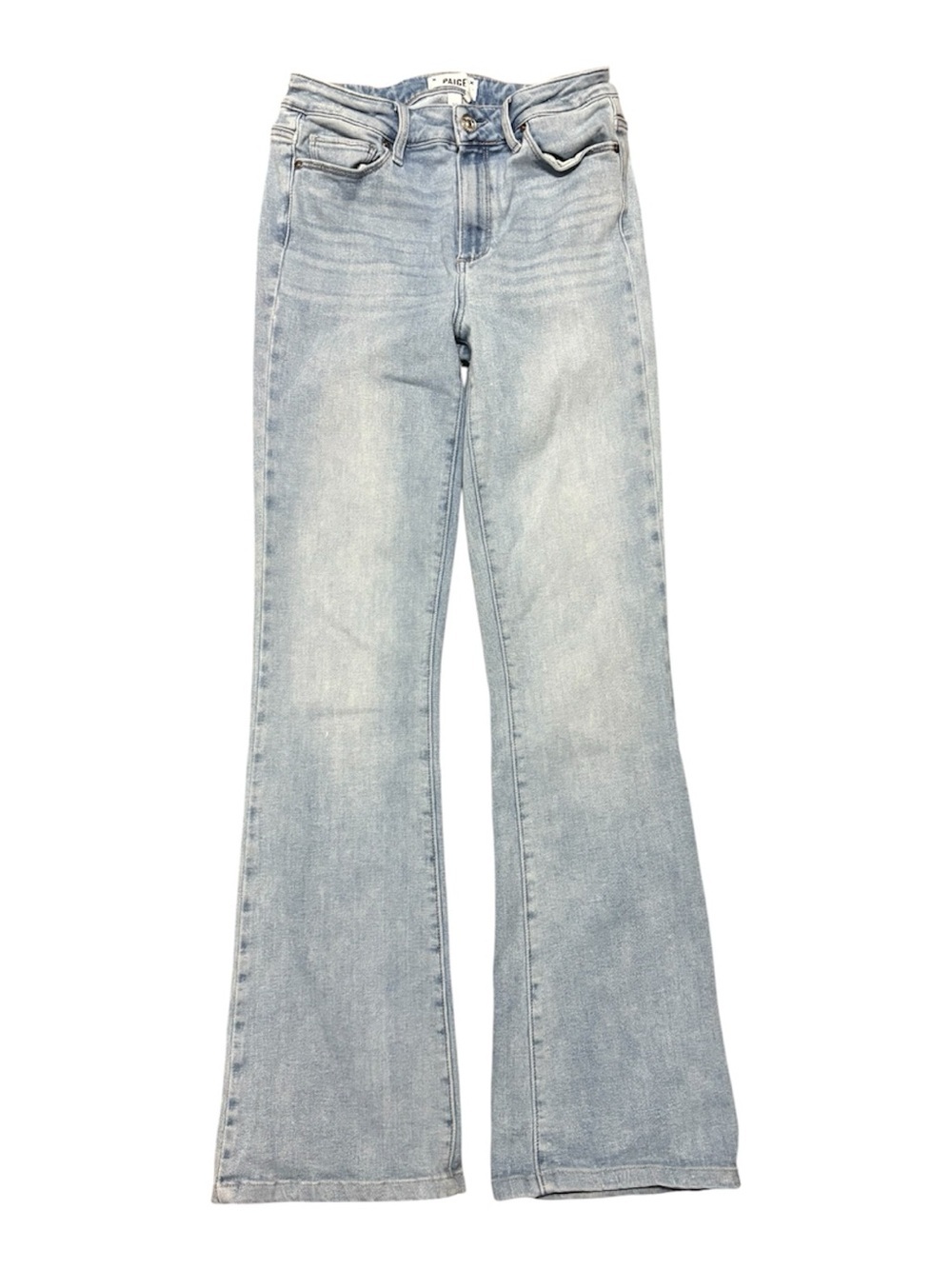 Paige High Rise Laurel Canyon Light Wash Flare Denim Jeans Size 28